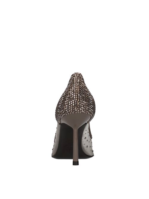 Deco Nicole pumps in suede and silver mesh LE SILLA | 4191E080BXPPKAB793WALL